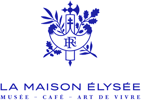 La Maison Elysee logo, French With Elle brand collaboration in Paris culture, gastronomy, and lifestyle
